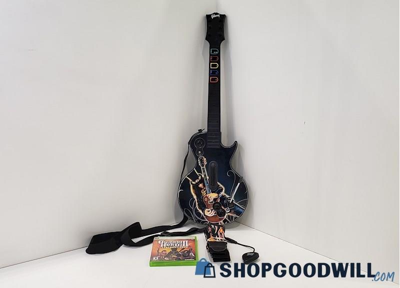 Guitar Hero Les Paul Slasher Controller w/Dongle & Game for XBOX 360 