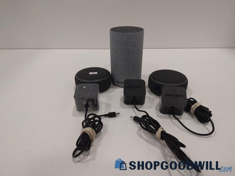 Amazon Echo 2nd Gen W/Echo Dots 3rd Gen Smart Home Speakers