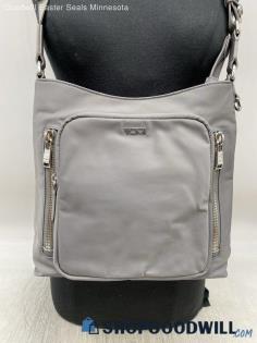 Tumi Voyageur Tyler Gray Crossbody Womens Athleisure Nylon Handbag/Purse