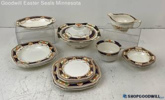 Royal Caledonia 16pc Imari Dinnerware Set Lidded Tureen Bowls Pickup Only