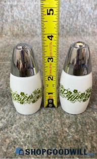 2 Westinghouse Vtg 3.5" Crazy Daisy Spring Blossom Salt Pepper Shakers Tableware