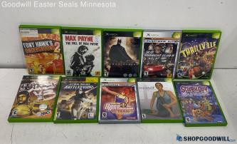 Microsoft Xbox Video Game Lot Of 10 Thrillville, Star Wars Battle Front & More