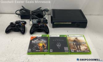 Microsoft Xbox 360 Console w/Games, Cords & Controllers- Tested