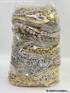 Collection of Gold/Silver-Tone Costume Jewelry Styles 9.4lbs