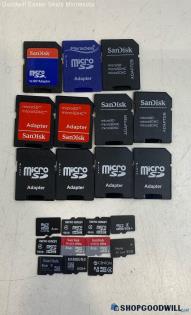 11 MicroCenter SanDisk+ 8-GB Micro SD Memory Cards w/Adapter - RESET/FORMATTED