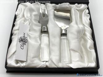 Oleg Cassini Crystal Cheese Set IOB