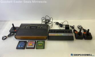 8lb Atari 2600/CX-2600A w/Joysticks Games Ms Pac-Man+*Untested/FOR REPAIR