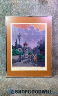 2 Sided J Signed "April In Paris" 4336/5000 Print & Jac Signed Original Painting