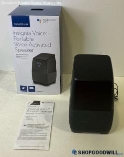 Insignia Voice #NS-CSPGASP2 Portable Speaker S#17J26F01522F w/Box *Pwrs On