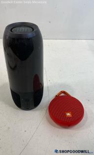 Lot of 2 items including JBL Speakers One Tall Black & One Red Portable