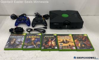 Microsoft Xbox Console w/Games, Cords & Controllers- Tested