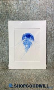 Leon Ruiz Signed "Unexplored Paths" 15/200 Coa Sealed Jellyfish Print Matted Art