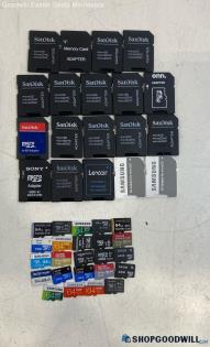 24 Samsung Lexar SanDisk+ 64-GB Micro SD Memory Cards w/Adapter- RESET/FORMATTED