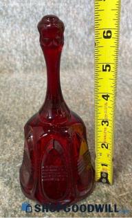 Fenton Vtg 6.5" Ruby Red Art Glass Bell Home Decor