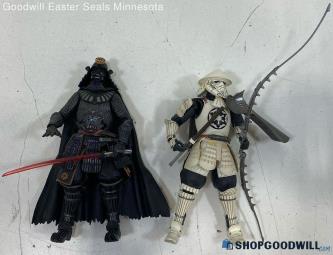 2 Action Figures Bandai Samurai Daisho Darth Vader & Yumiashigau Stormtrooper