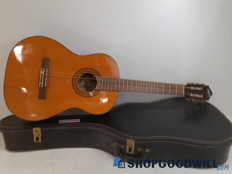 Conqueror Wooden 6-String Acoustic Guitar Instrument with Case 