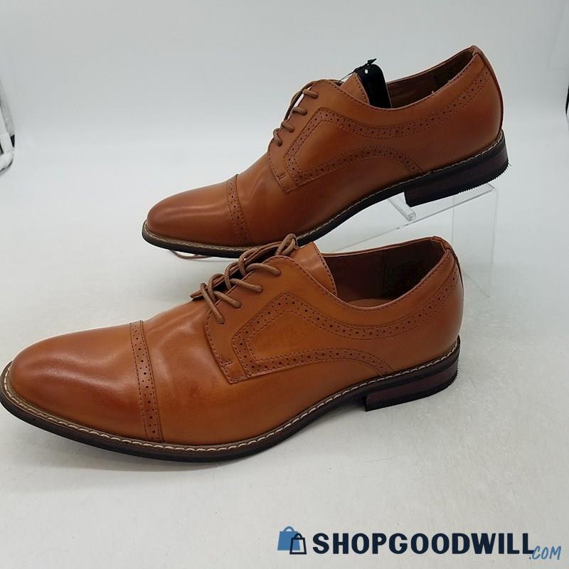 Vostey Men's Brown Oxford Dress Shoes SZ 10.5