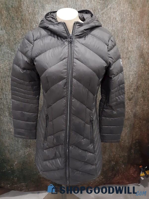 Michale Kors Woman's Charcoal Grey packable down coat - Size XS 
