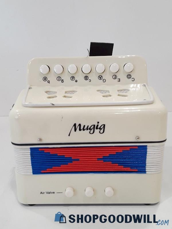 Vintage Mugig Authentic Mini 7 Key Accordion Cream 