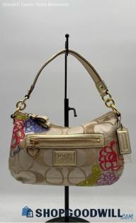 Coach Poppy Daisy Floral Beige/Cream Jacquard Shoulder Bag Handbag/Purse