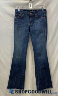 7 For All Mankind Women's Dark Blue Bootcut Jean - Sz 27