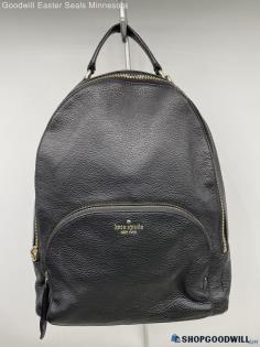 Kate Spade Black Backpack Womens Pebbled Leather Handbag/Purse