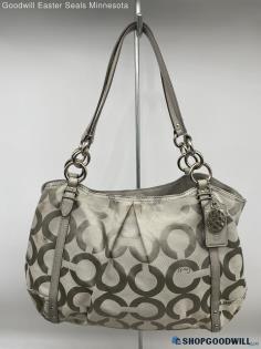 Coach Alexandria Signature Gray Hobo/Shoulder Bag Jacquard Canvas Handbag/Purse