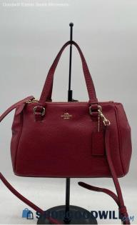 Coach Christie Small Red Leather Carryall Satchel Handbag/Purse