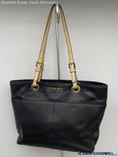 Michael Kors Black Tote/Shoulder Bag Womens Leather Handbag/Purse