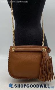 Michael Kors Whipped Chelsea Brown Pebble Leather Shoulder Bag/Crossbody Handbag