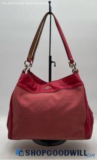 Coach Legacy Lexy Tulip Red Canvas/Leather Shoulder Bag Handbag/Purse