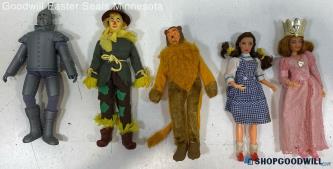 5 VTG 70s MEGO Wizard Of Oz 8"-9" Figures Lion/Tin Man/Scarecrow/Dorothy/Glenda