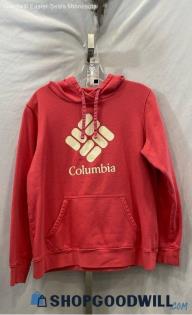 Columbia Women's Salmon Pink/Ivory Logo Graphic Hoodie - Sz L