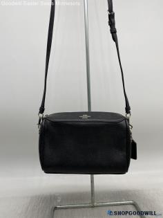 Coach Black Crossbody Shoulder Bag Womens Pebbled Leather Handbag/Purse