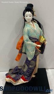 Vintage Colorful Japanese Geisha Doll Figurine