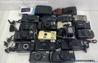 Lot of 35mm Film Point & Shoot Film Camera -Untested -Canon, Minolta+MORE