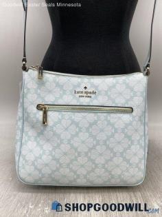 Kate Spade Flower Swingpack Blue Crossbody Shoulder Bag Leather Handbag/Purse