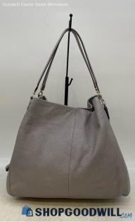 Coach Madison Gray Shoulder Bag Womens Leather