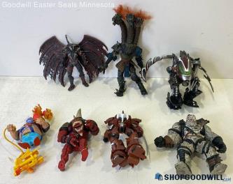 7pc McFarlane Toys Mixed Spawn Action Figures Vtg 1995-2001 Jyakuu Clown Alien+