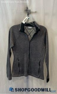 Columbia Women's Gray/Black Full Zip Sweater - Sz M