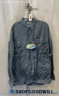 Columbia Men's Blue Gray Tech Utility Shirt - Sz XXL