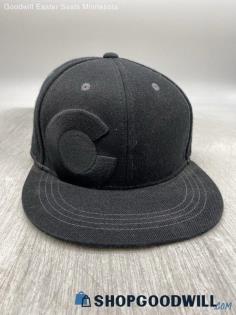 Aksels Colorado Big C Embroidered Logo Flatbill hat Black Hat - Sz OS