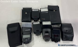 Canon Camera Flash Lot Various style and size -Untested