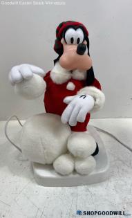 Disney Movable Goofy Throwing Snowballs Holiday Animation Iob Powered on