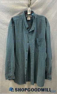 Columbia Men's Blue Gridline Tech Button Up Shirt - Sz XXL