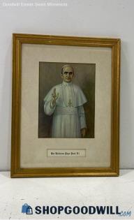 "His Holiness Pope Paul VI" Matted & Framed Gobbi Religious Art Print