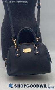 Michel Kors Cindy Black Saffiano Leather Satchel/Top Handle Bag Handbag/Purse