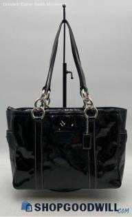 Coach East West Gallery Black Patent Leather Tote Bag Handbag/Purse