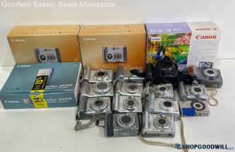 Lot of Canon Digital Cameras 8MP & Under Point & Shoot -Untested