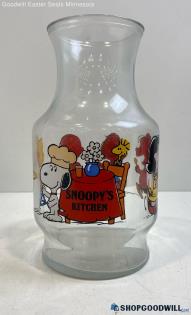 Vintage Peanuts Snoopy Carafe Kitchen Juice Bottle Pitcher Drinkware